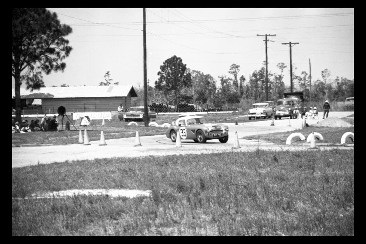 Austin-Healey 3000 Driven by Bob Olthoff and Ronnie Bucknum at the 12-Hour Endurance Race, Sebring, Florida, March 1963