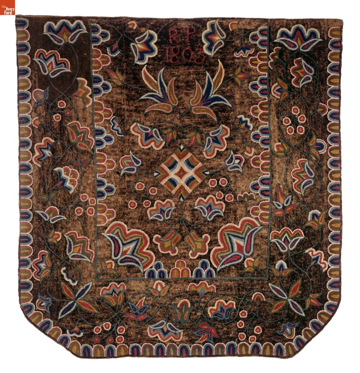 Bed Rug Made by Rachel Packard, 1805