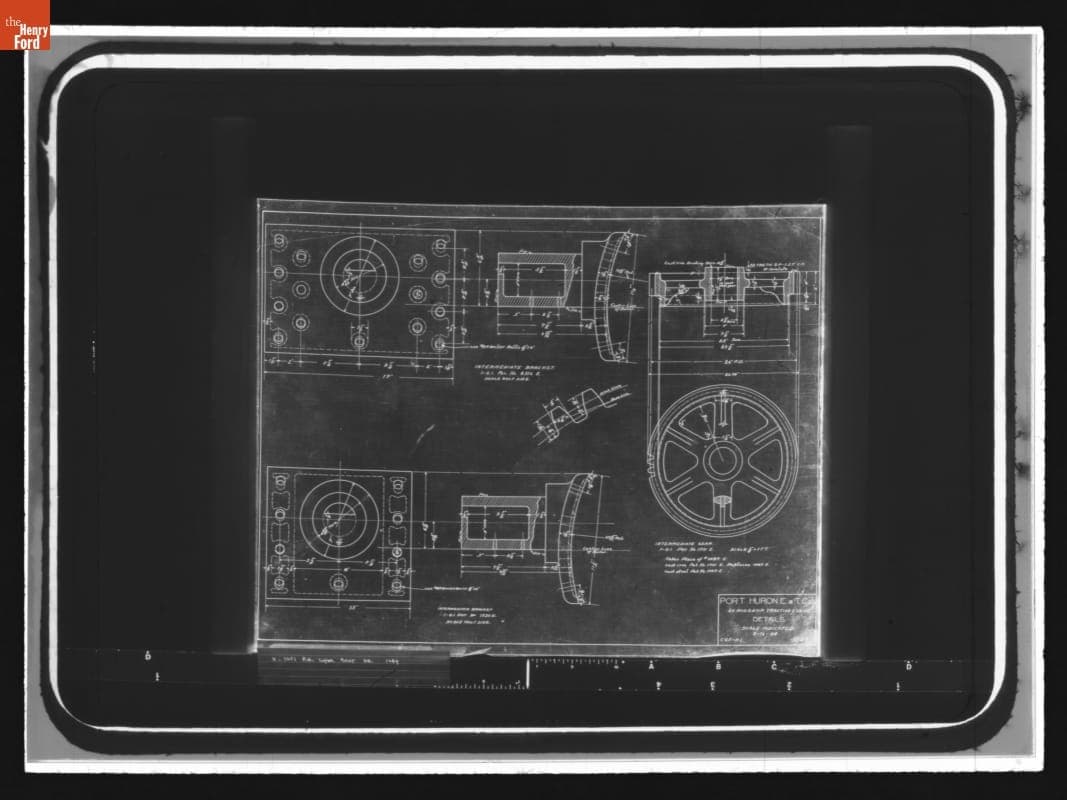Port Huron Engine & Thresher Company Drawing, "20 and 24 H.P. Traction Engine Details," February 16, 1904
