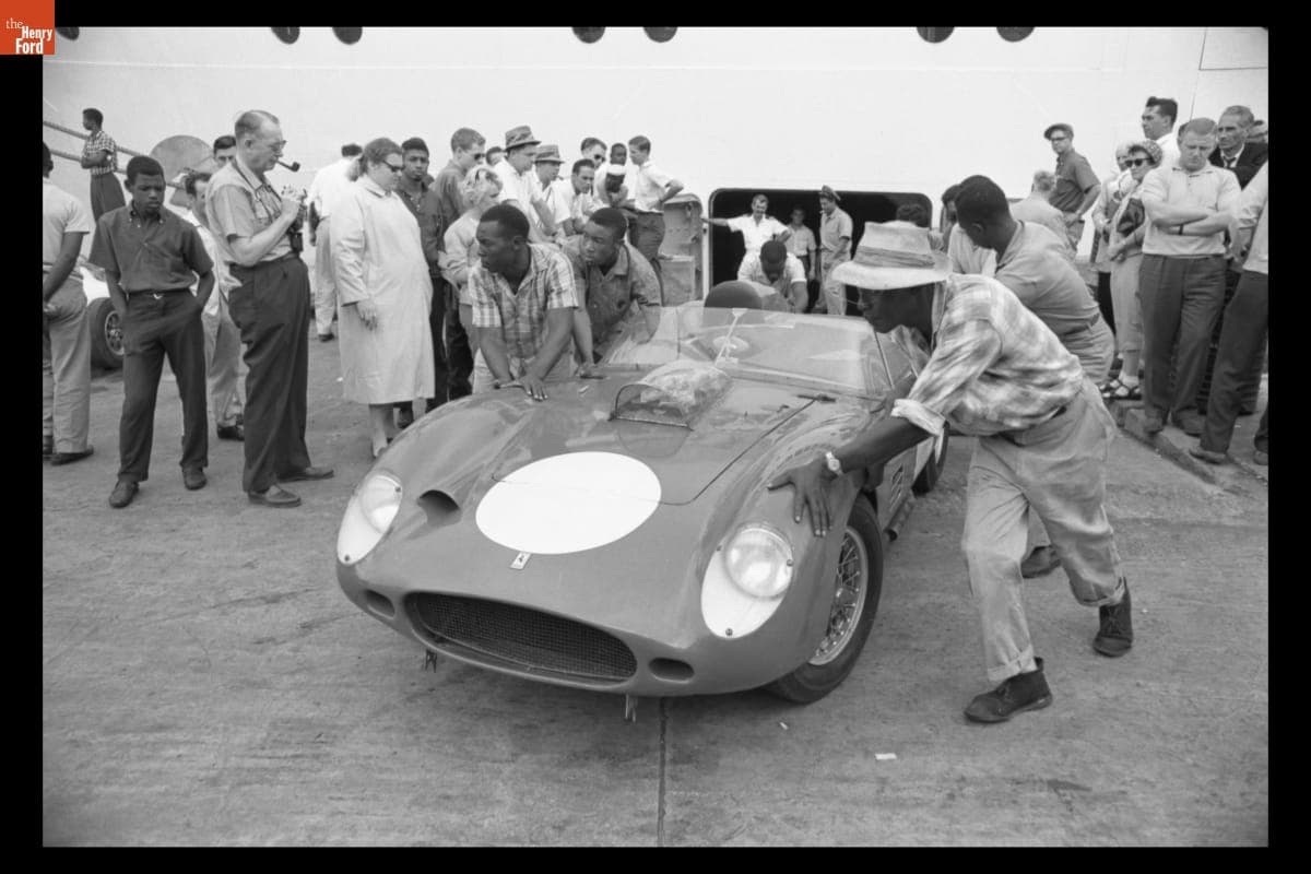 Ferrari Race Car Arriving at Bahamas Speed Weeks, November 27 - December 10, 1961