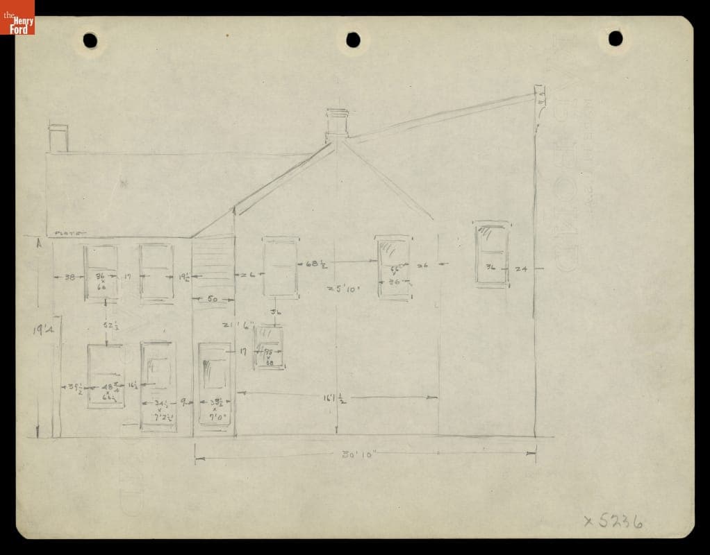 Drawing, Wright Cycle Shop, Dayton, Ohio, 1936