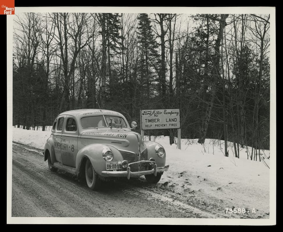 1940 Mercury Eight Economy Test Run, Ishpeming, Michigan, April 1940