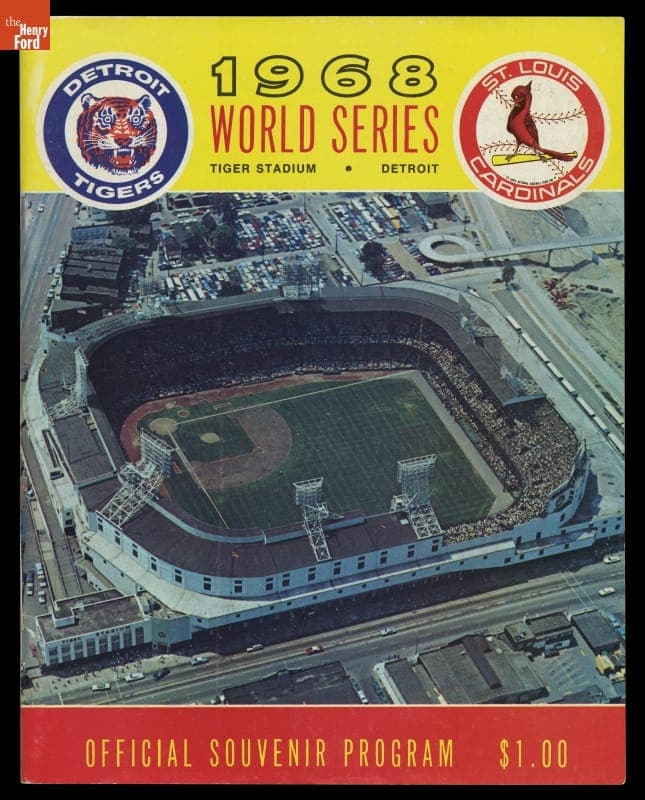 1968 World Series Official Souvenir Program, Tiger Stadium, Detroit, Michigan