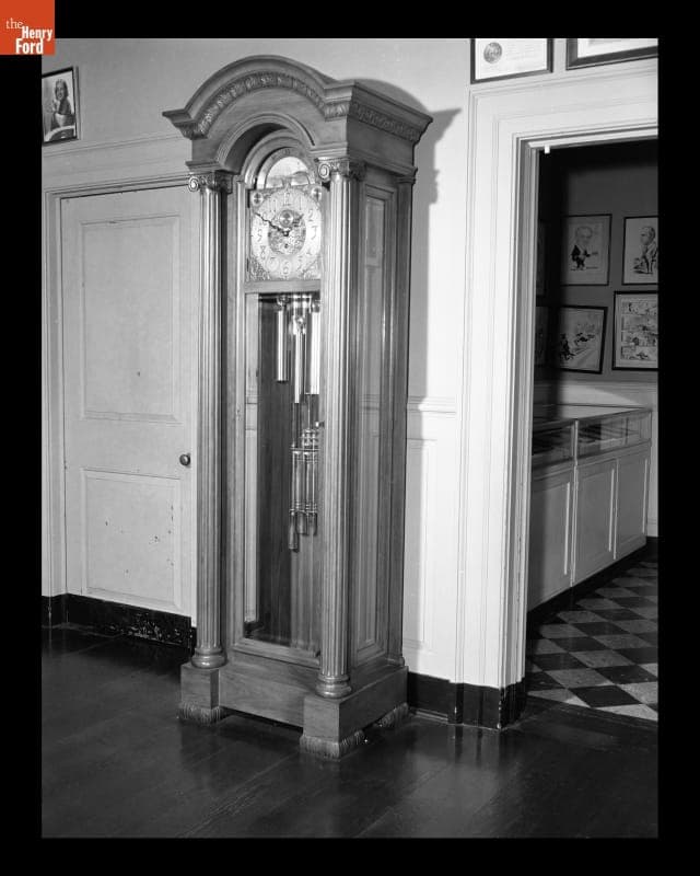 Tall Case Clock Once Used by Henry Ford, Photographed in Henry Ford Museum, 1966
