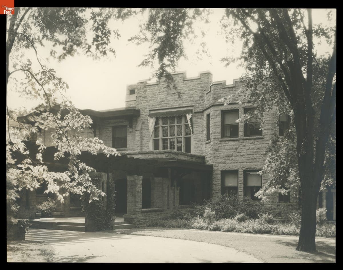 Front Entrance to Fair Lane, Home of Henry Ford, circa 1930