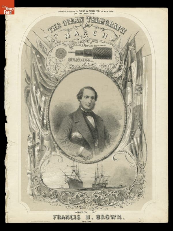 Music Sheet, "Ocean Telegraph March," 1858