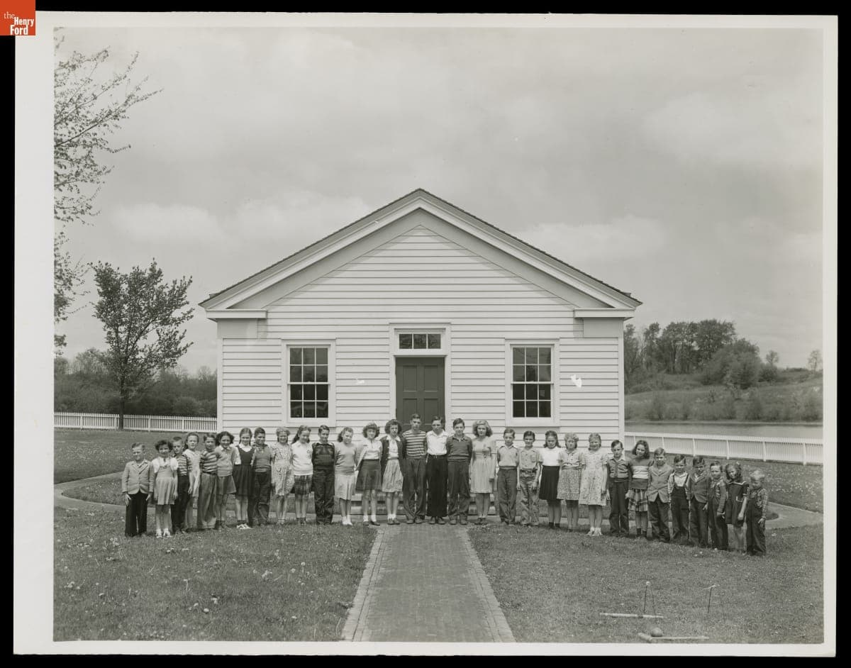 Children at School Closing, Saline School, Saline, Michigan, May 1946