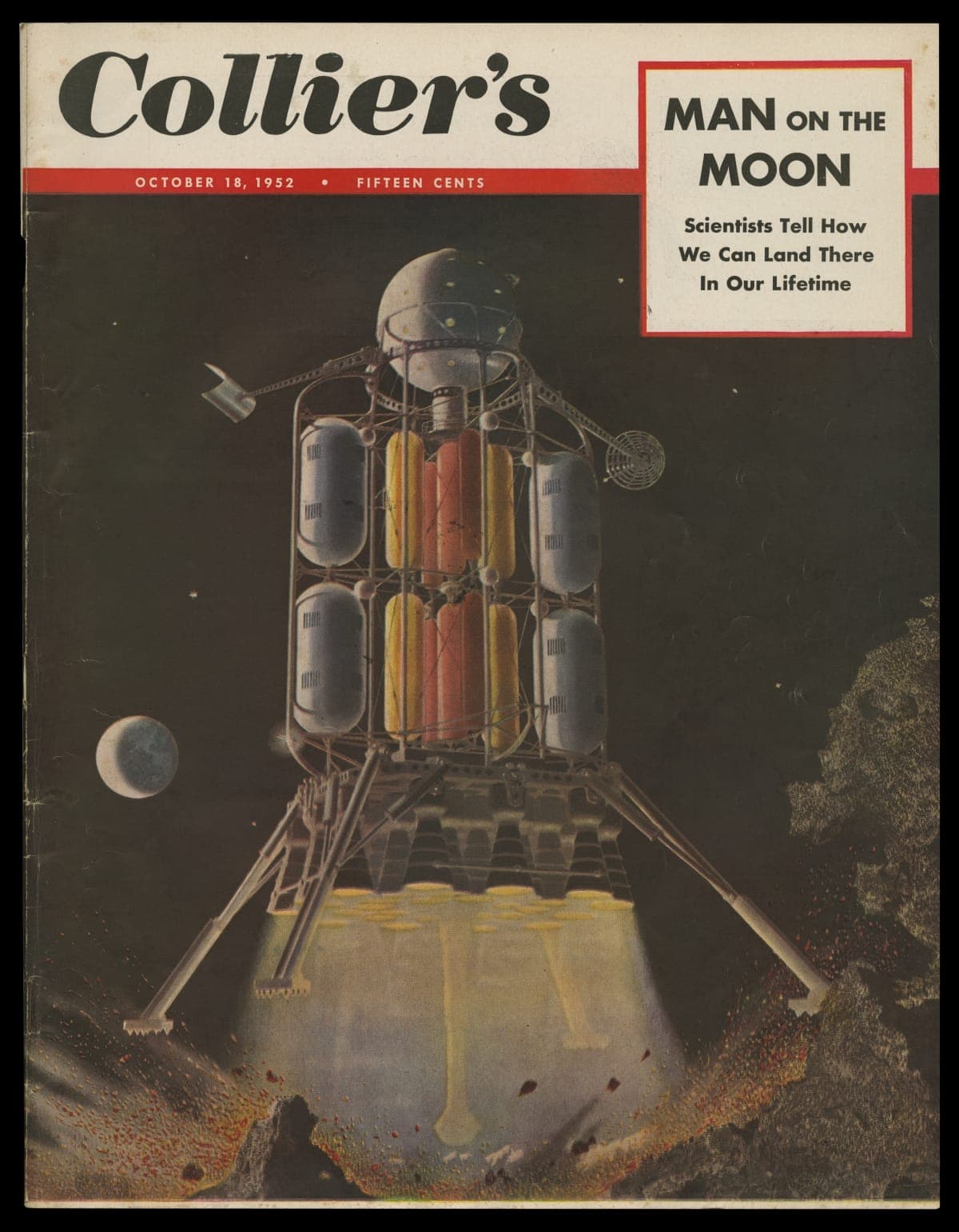 Collier's Magazine, October 18, 1952, "Man on the Moon"
