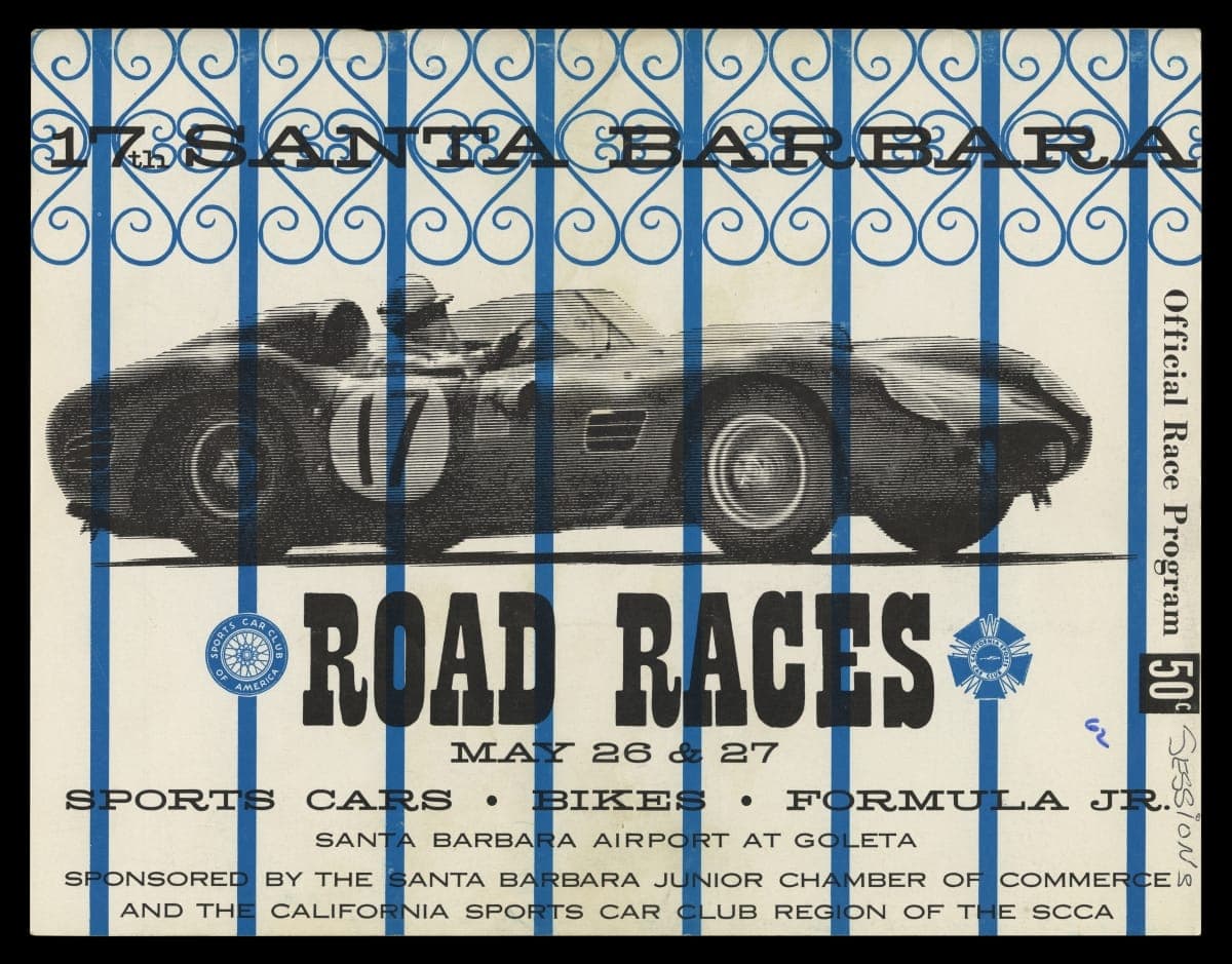 Program, 17th Santa Barbara Road Races, May 1962