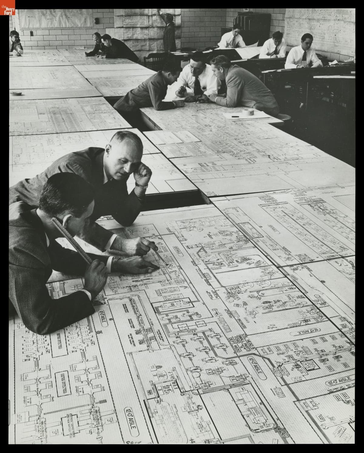 Robert Fuller and Albert Taylor Discuss the Machine Tool Layout for Ford's Cleveland Engine Plant
