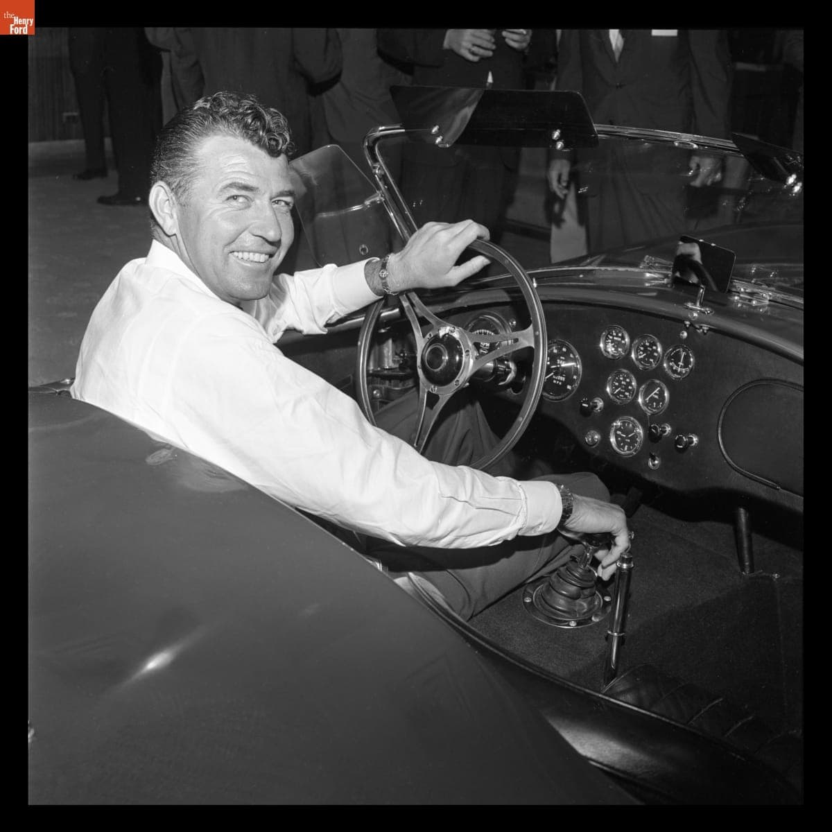 Carroll Shelby with Shelby Cobra, 1963-1964