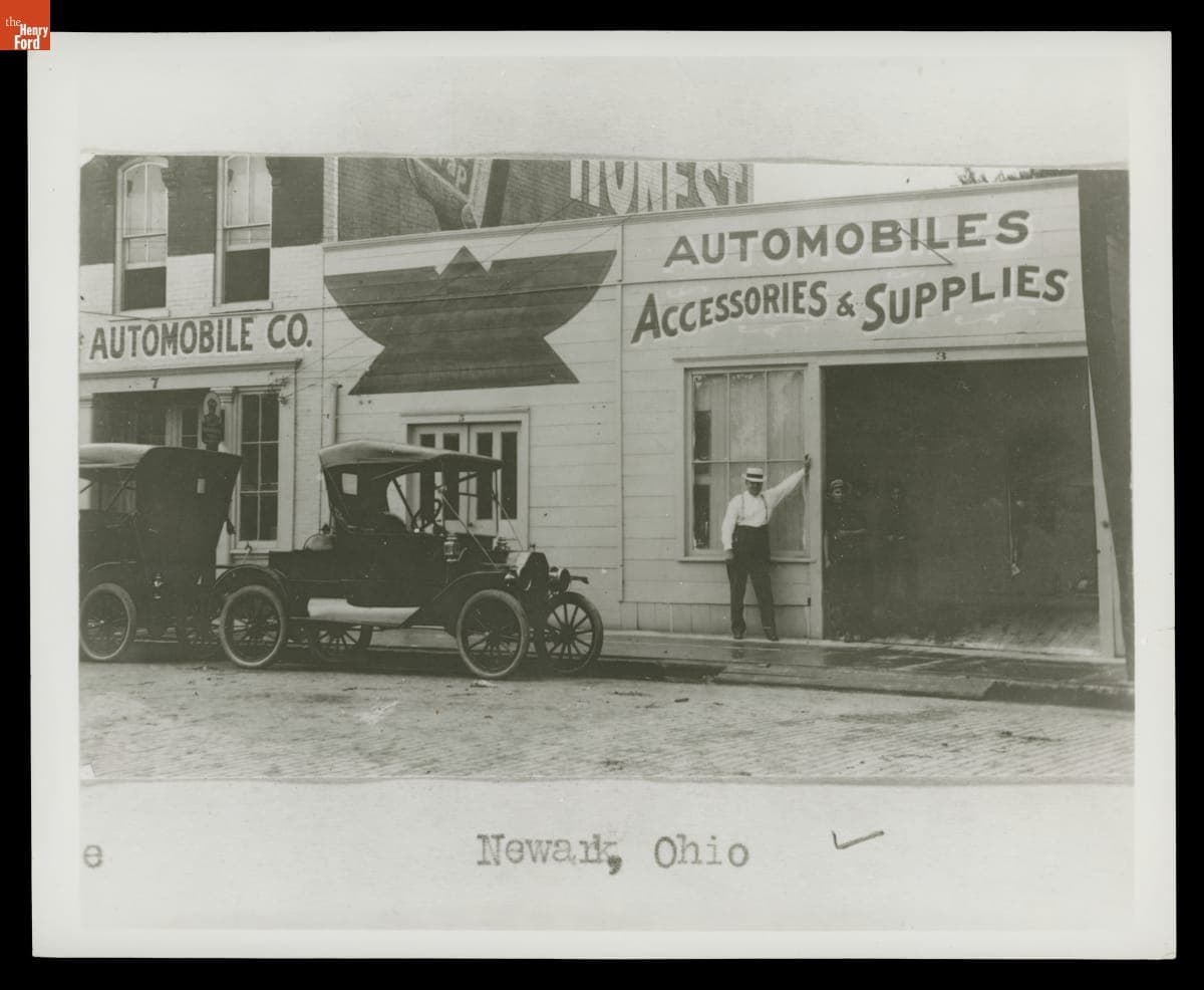 Ford Automobile Dealership in Newark, Ohio, circa 1912