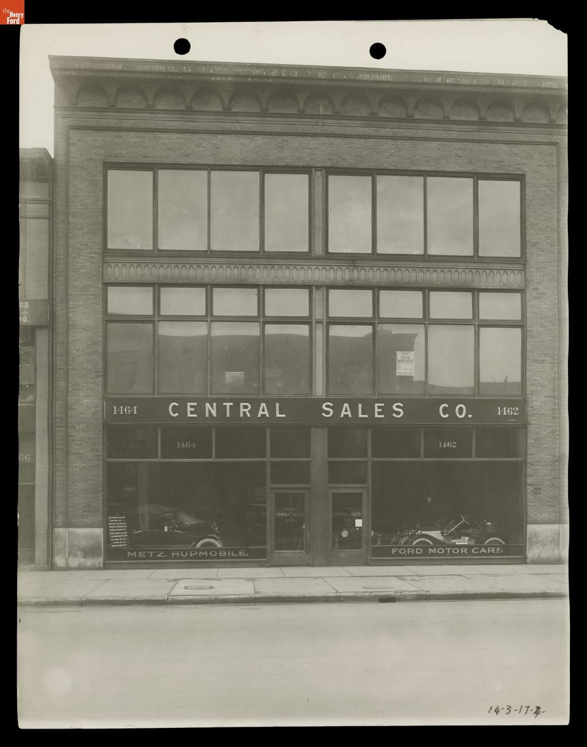 Central Sales Co. Automobile Dealership, Chicago, Illinois, 1914