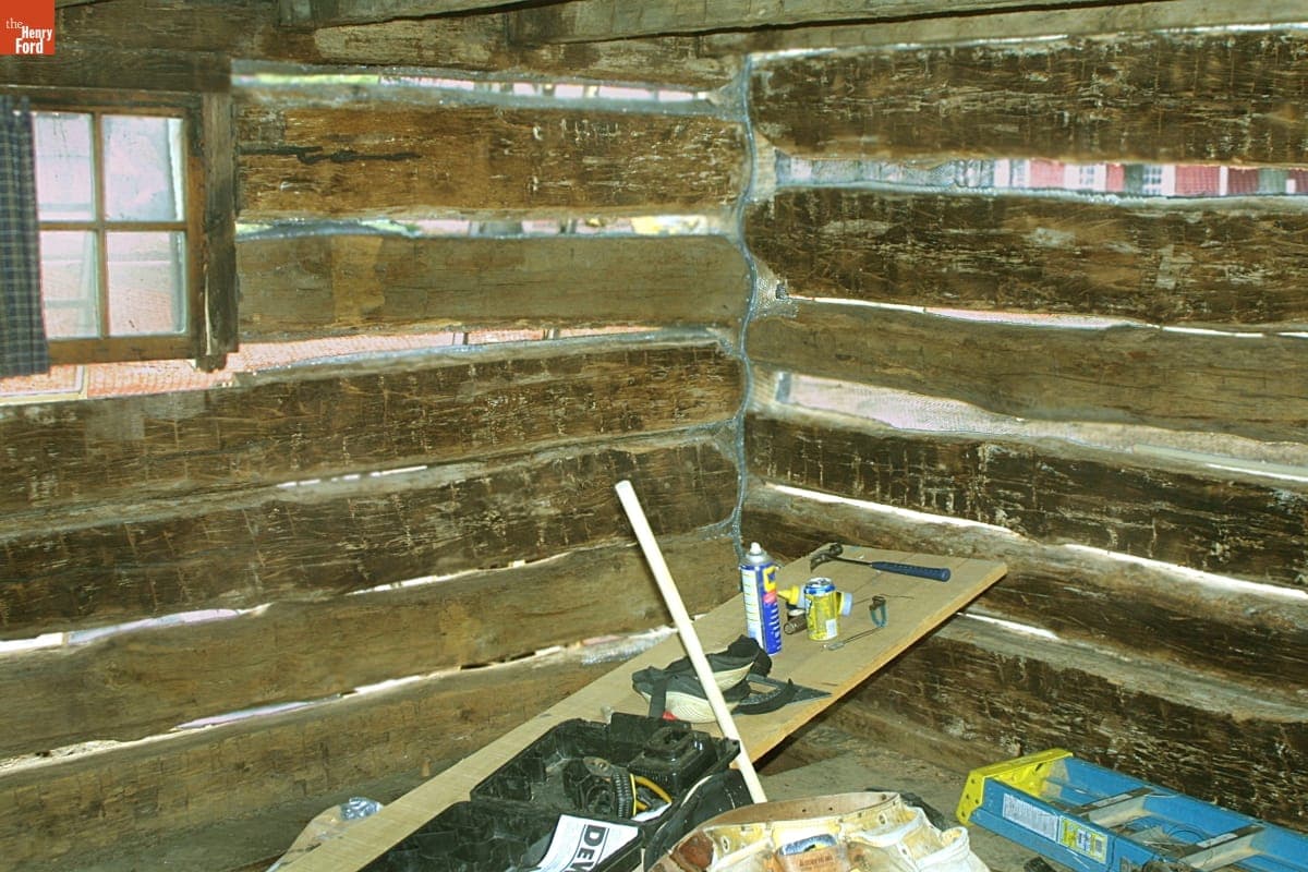 William Holmes McGuffey Birthplace during the Greenfield Village Restoration Project, February 2003