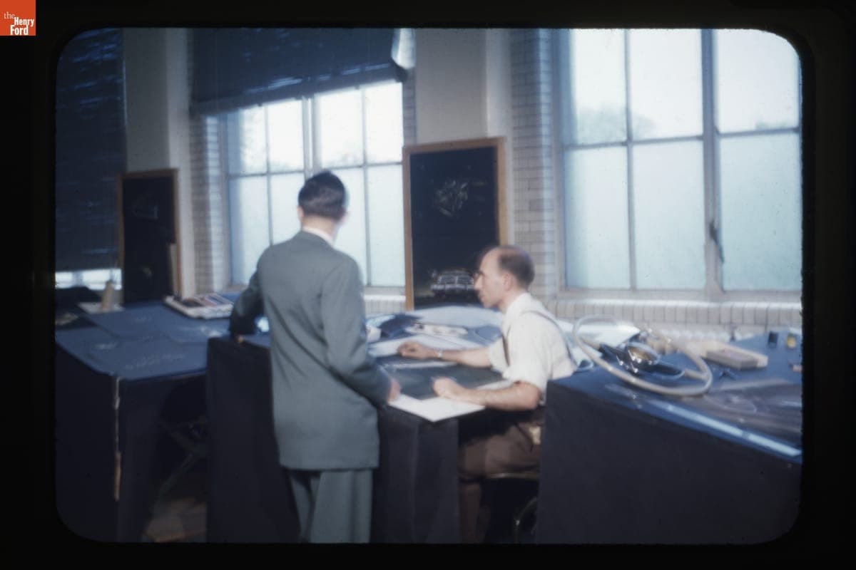 John Najjar Working in Advanced Design Group at Ford Motor Company Dearborn Engineering Laboratory, 1948