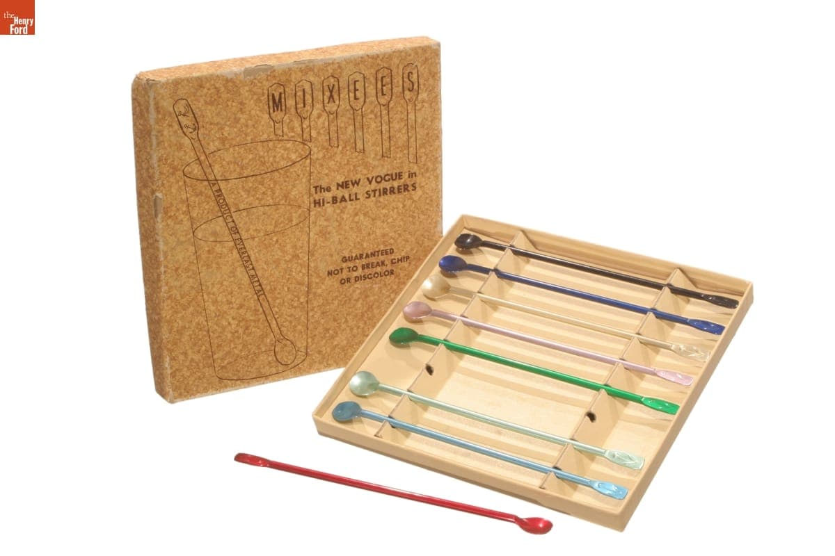 Everlast "Mixees" Drink Stirrers, 1937-1950