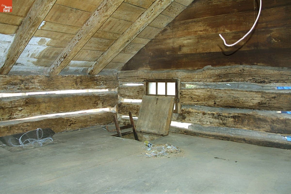 William Holmes McGuffey Birthplace during the Greenfield Village Restoration Project, March 2003