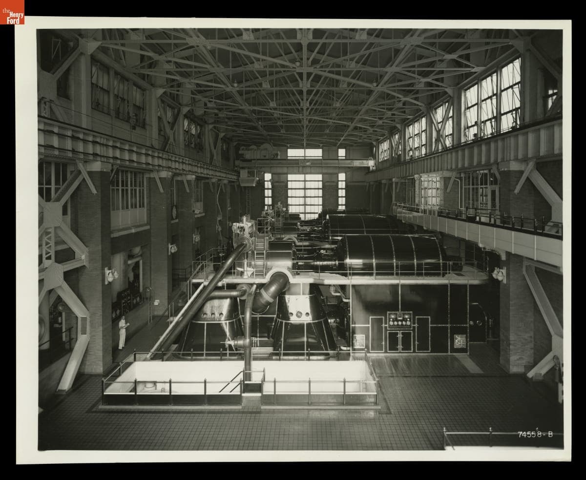 Interior of Powerhouse at Ford Motor Company Rouge Plant, October 1940