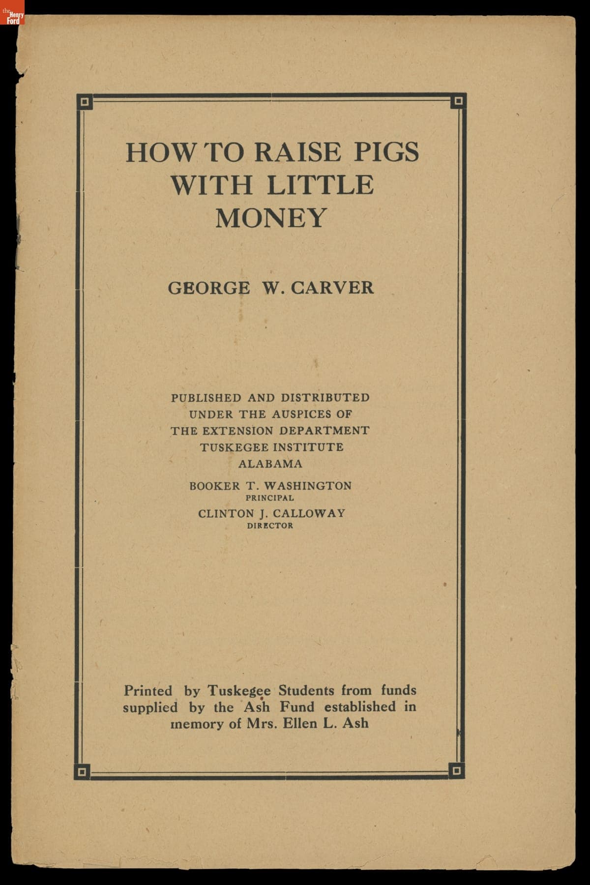 "How to Raise Pigs with Little Money," 1915