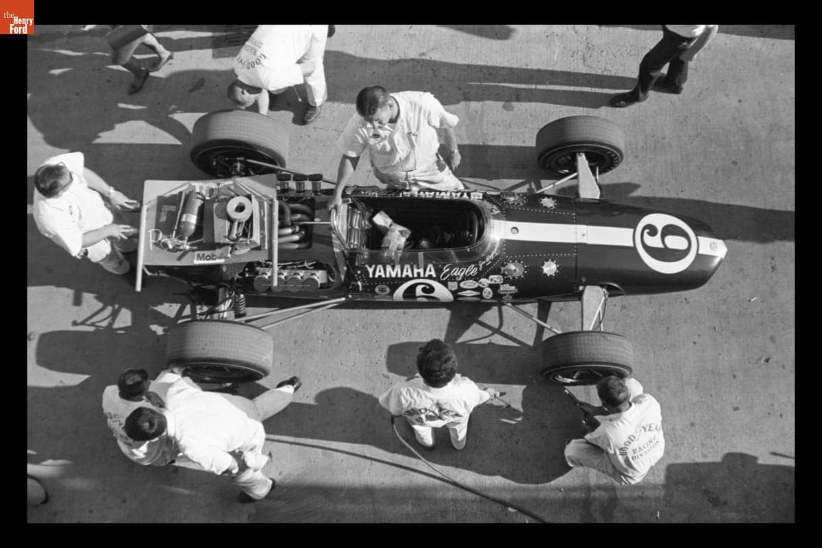 Eagle-Ford Race Car Driven by Joe Leonard at Indianapolis Motor Speedway, May 1966