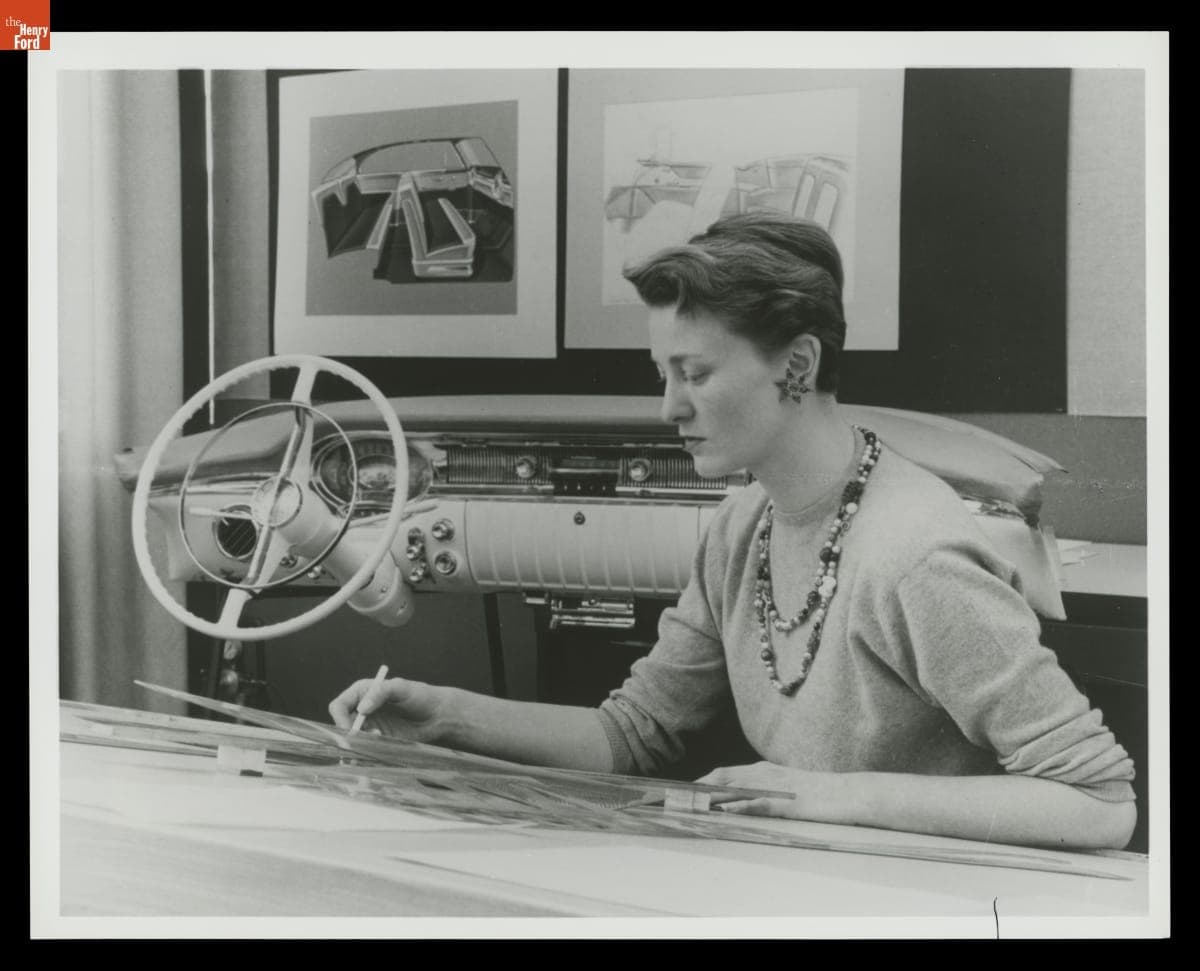 Peggy Sauer, Woman Designer for General Motors Styling, circa 1960