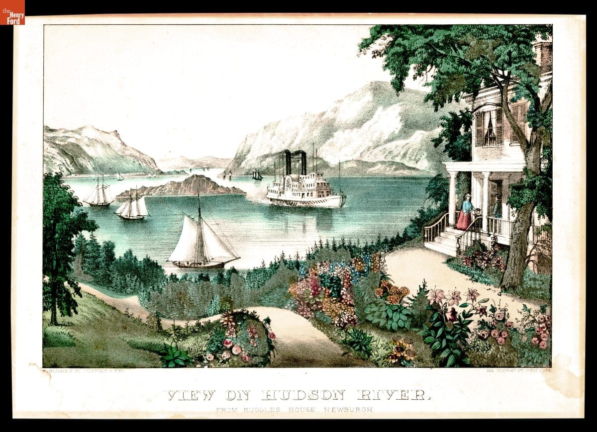 View on Hudson River. From Ruggles House, Newburgh., circa 1860