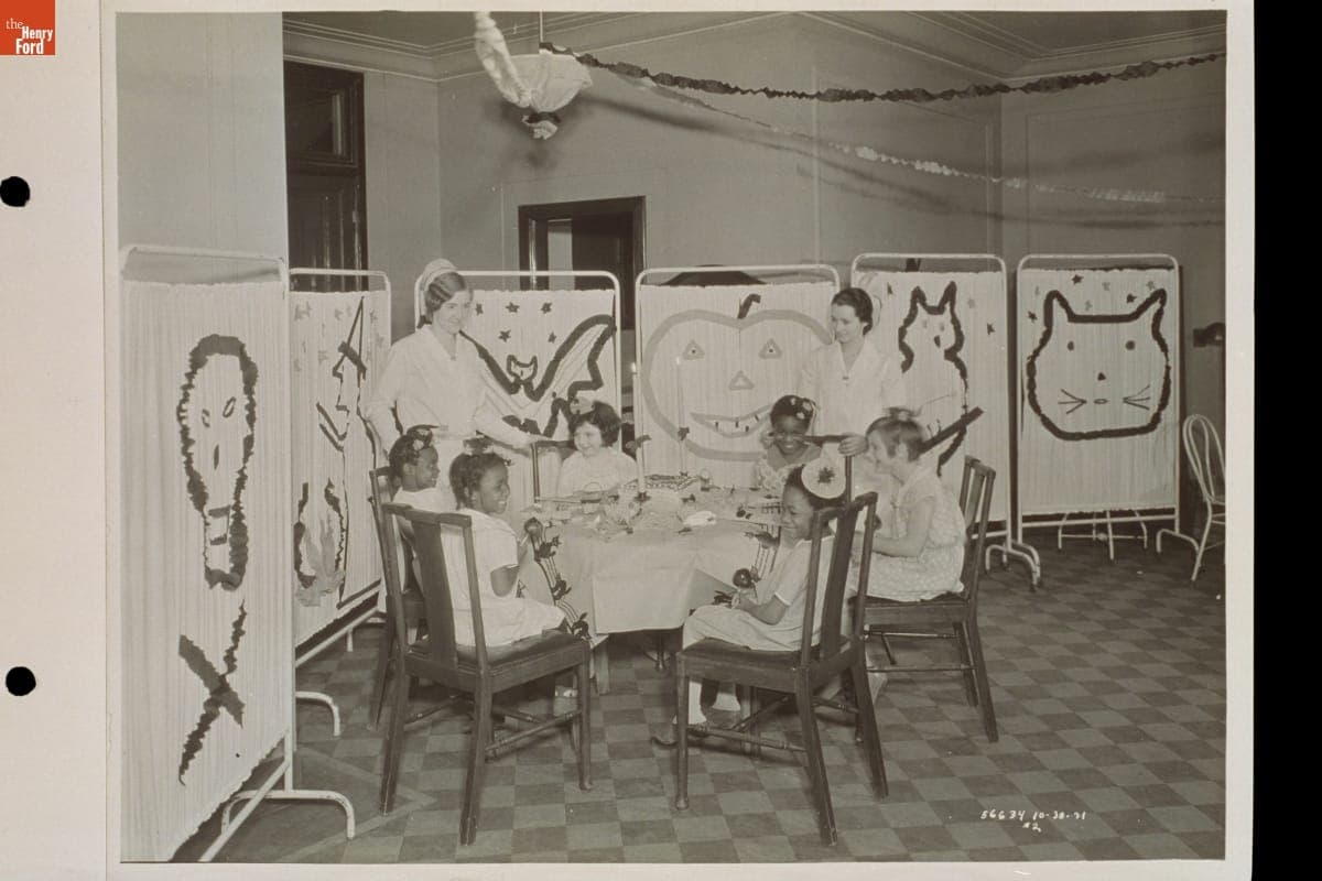 Halloween Party for Children at Henry Ford Hospital, Detroit, Michigan, October 1931