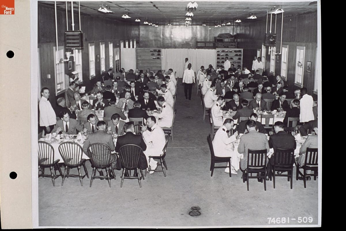 Dining Room at the United States Navy Service School at the Ford Motor Company Rouge Plant, 1941-1943