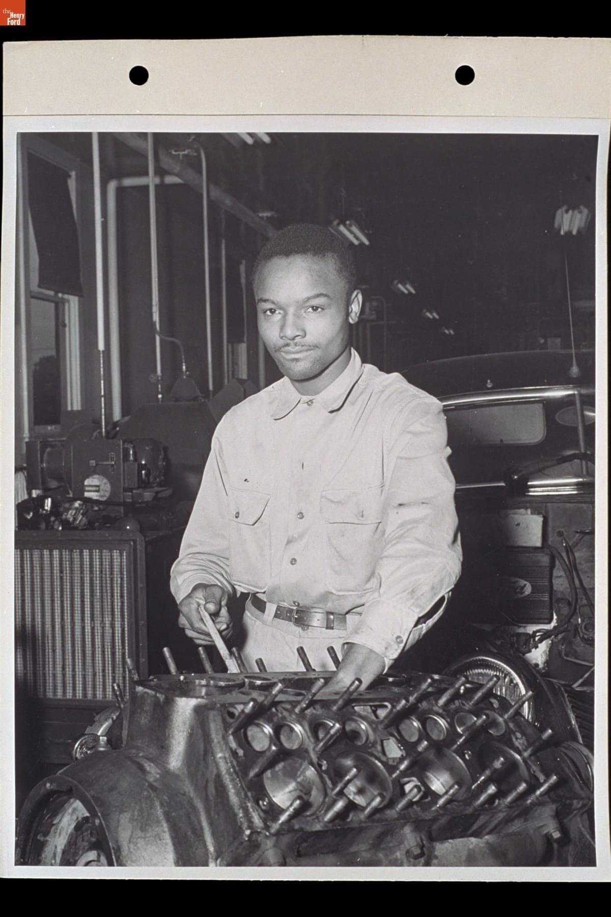 Student in the Machine Shop at Camp Legion School of Vocational Guidance, Dearborn, Michigan, October 11, 1944