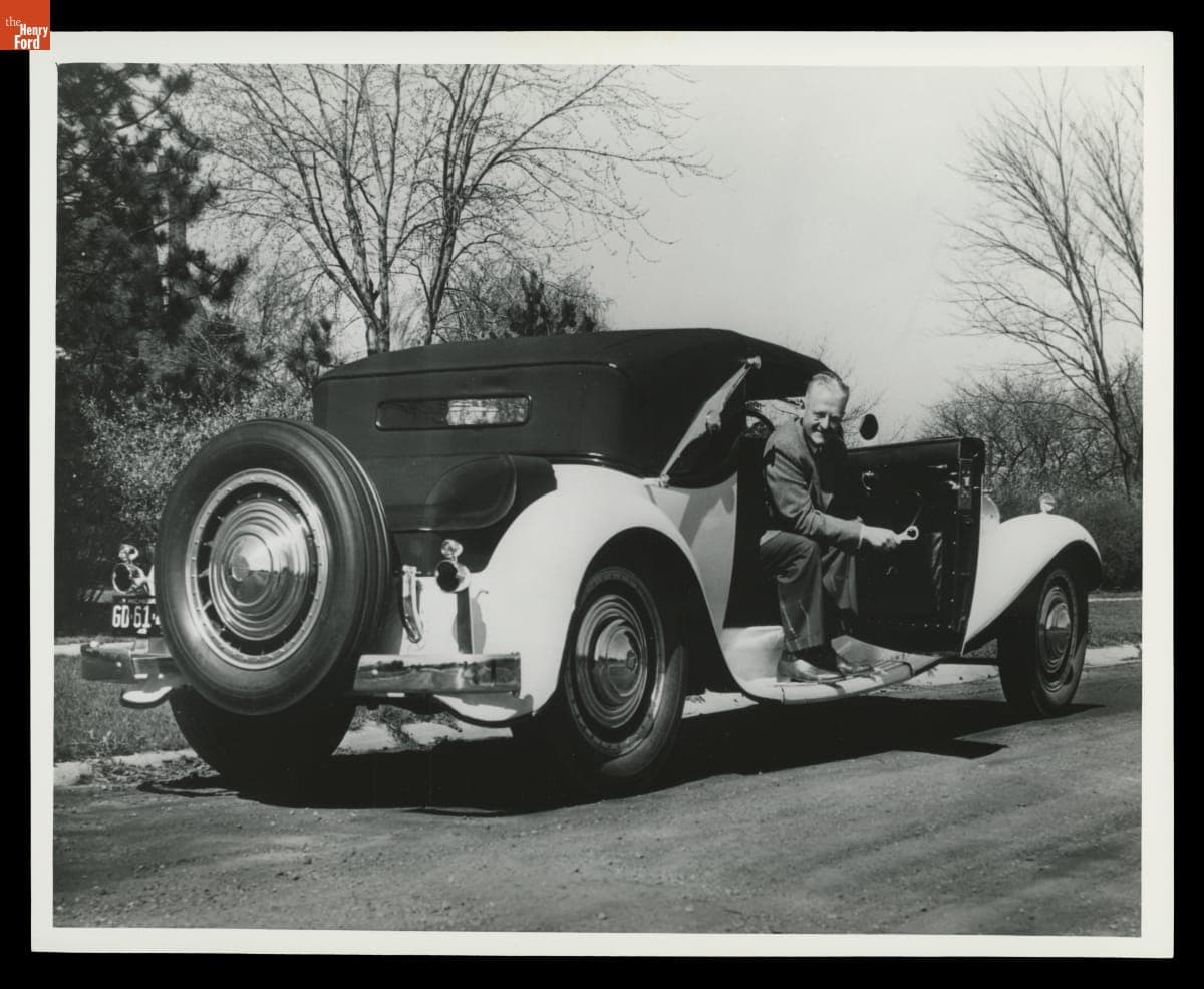 Charles Chayne with 1931 Bugatti Royale, 1947-1949