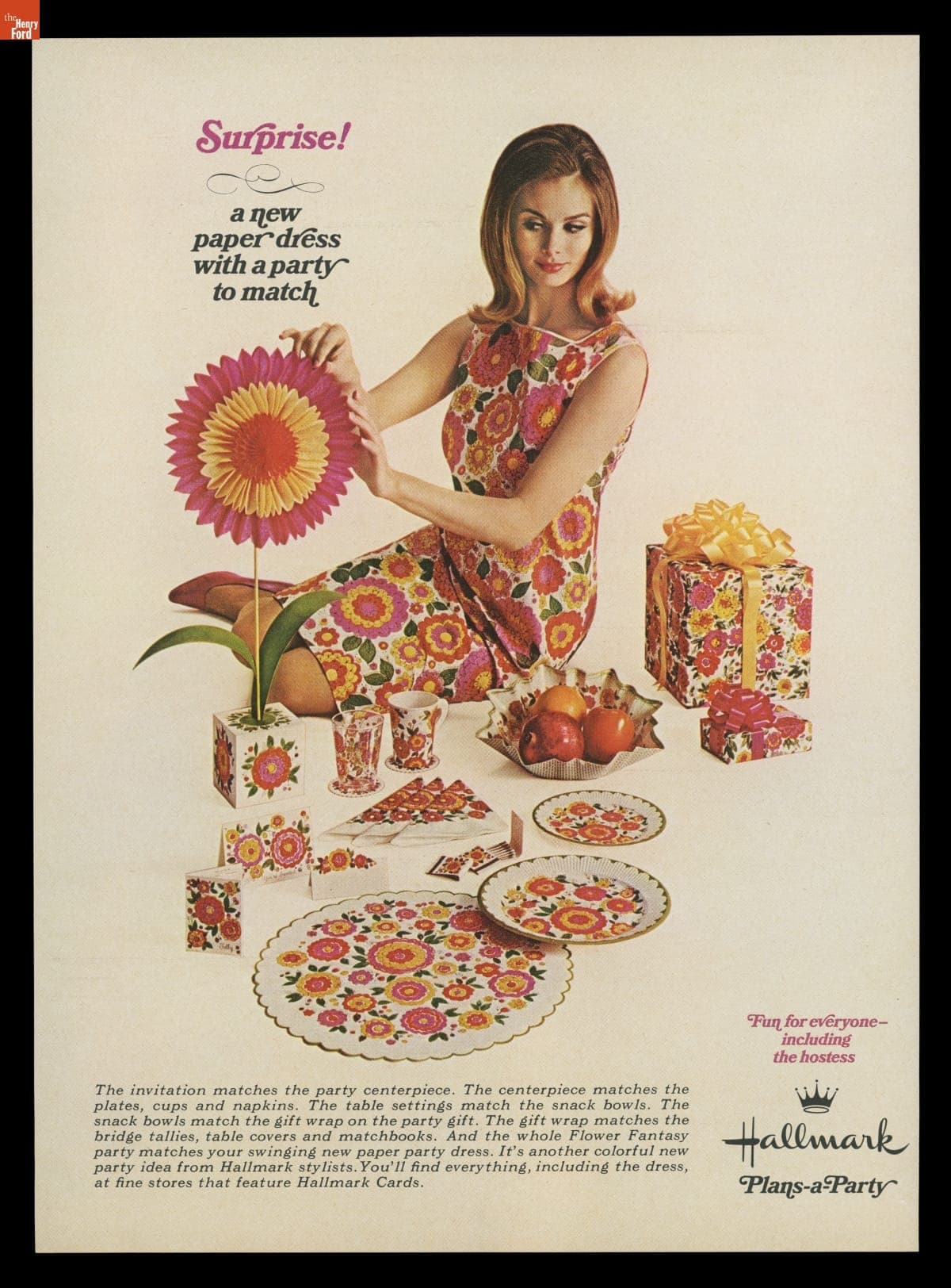 Surprise! A New Paper Dress with a Party to Match, 1967