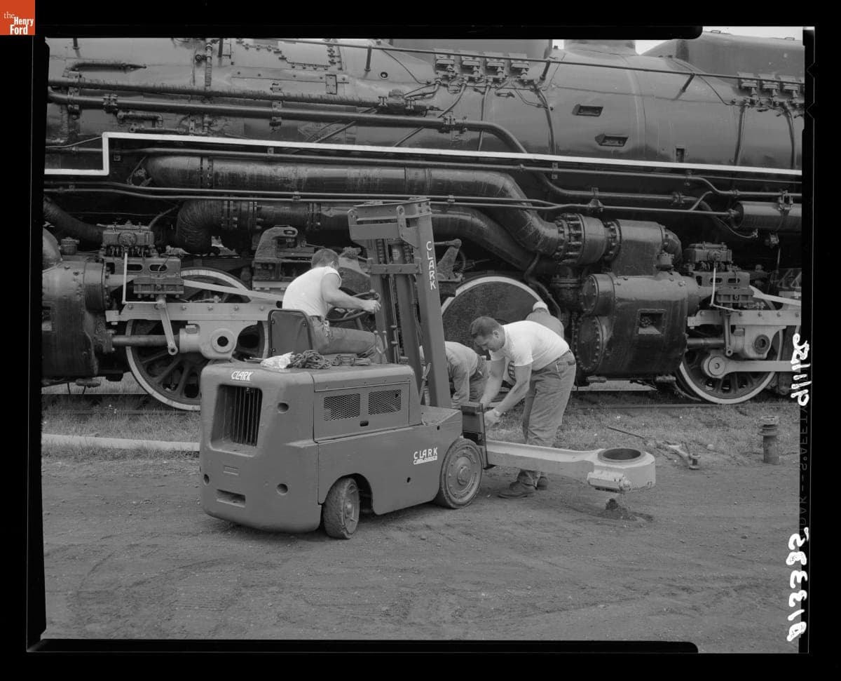 First Attempt to Move the "Allegheny" Locomotive into Henry Ford Museum, August 18, 1956