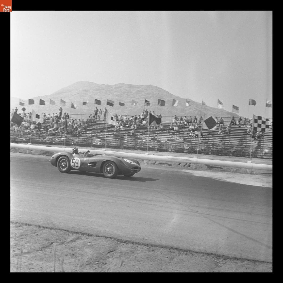 Aston Martin DBR2 Driven by Bob Oker in the 2nd Riverside International Sports Car Road Races, June 1958