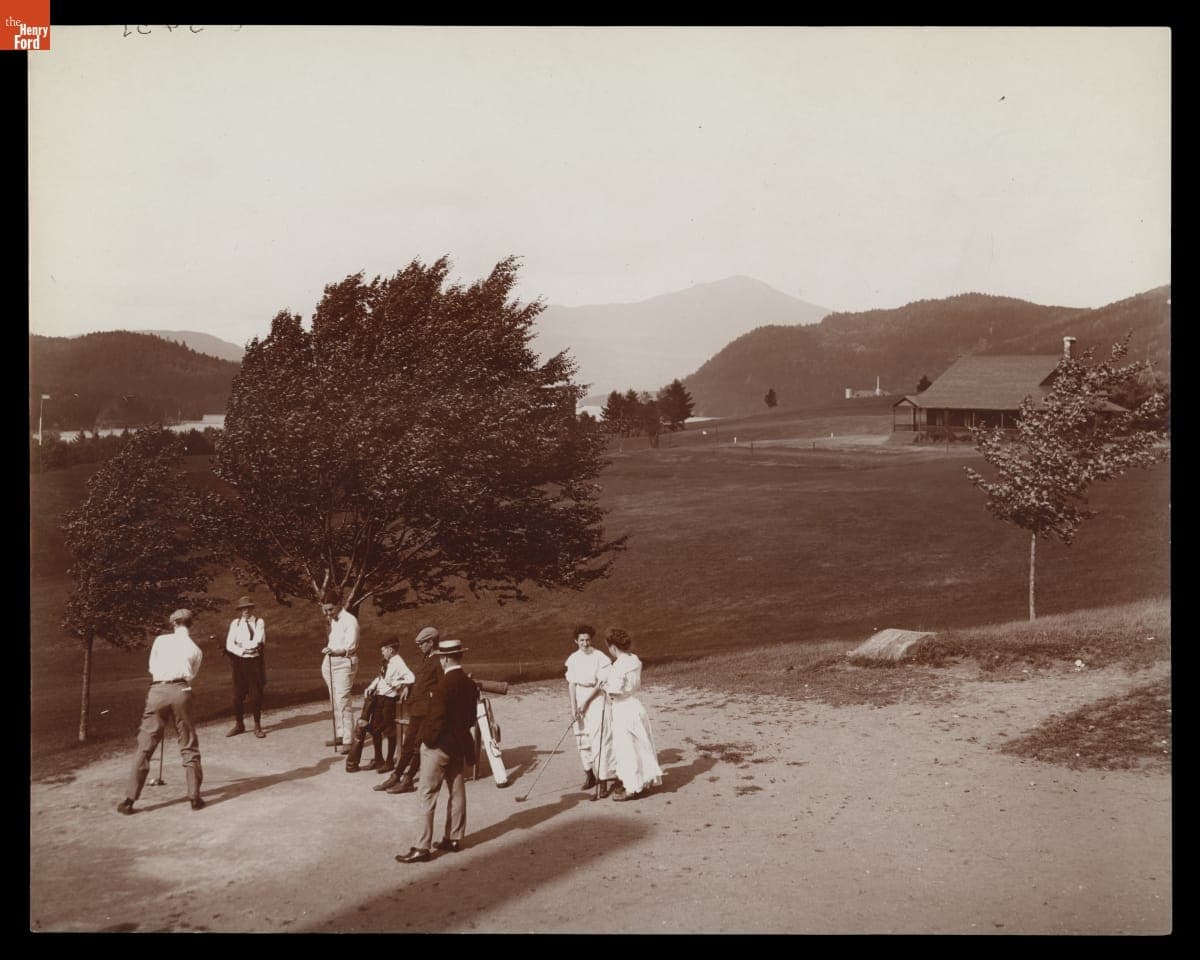 Stevens House Golf Links, Lake Placid, Adriondack Mountains, New York, circa 1909