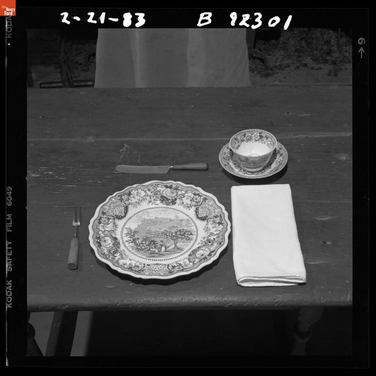 Table Setting in Eagle Tavern in Greenfield Village, February 1983