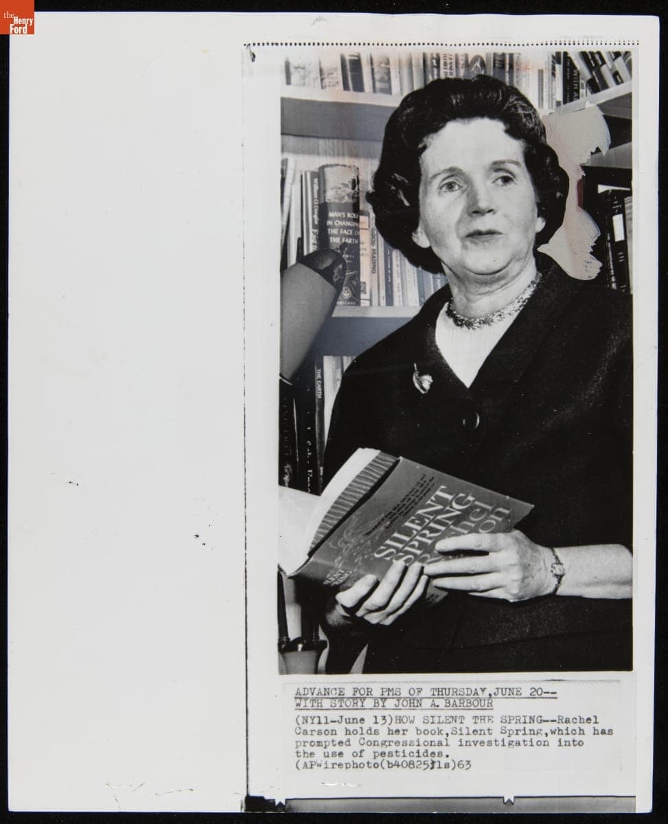 Rachel Carson Holding a Copy of Her Book, "Silent Spring," June 1963