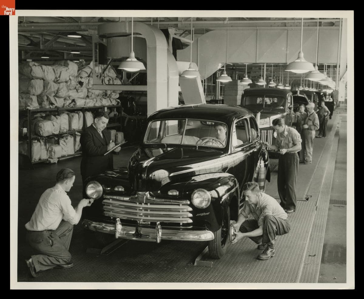 Assembly Line Reopening at the Ford Motor Company Plant in Buffalo, New York, September 1945