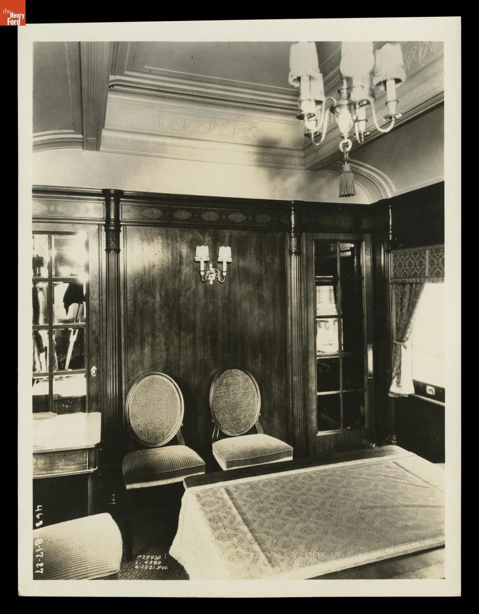 Interior of Henry Ford's Private Railroad Car, "Fair Lane," June 22, 1921