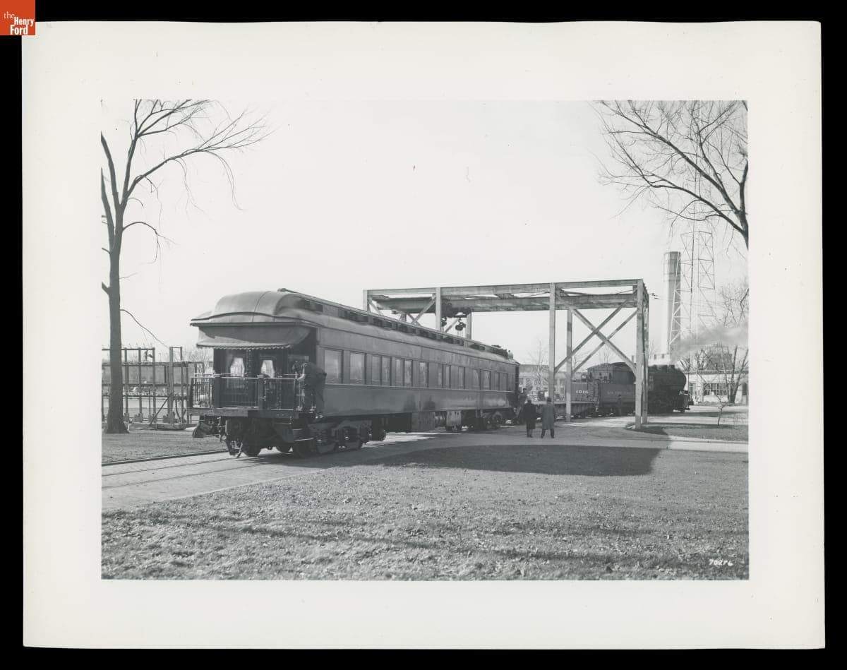 Henry Ford's Private Railroad Car, "Fair Lane," outside Henry Ford Museum, November 12, 1942