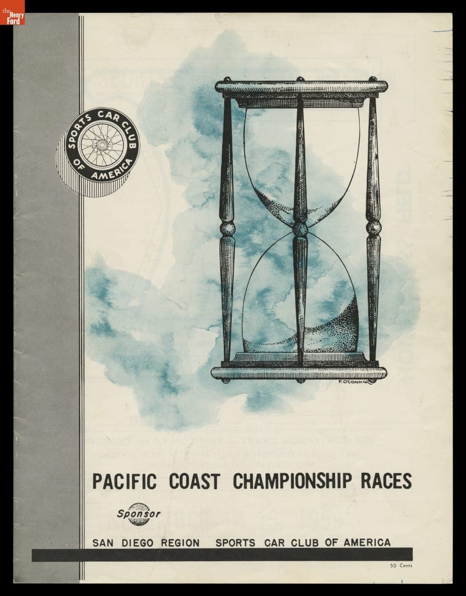 Program, Pacific Coast Championship Races, Hourglass Field, San Diego, California, November 1959