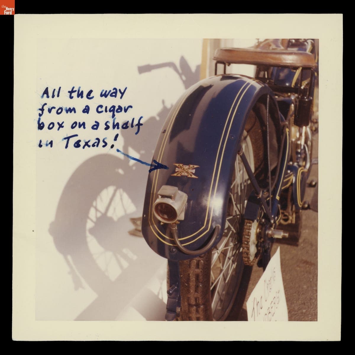 1920 Excelsior Motorcycle Formerly Owned by Charles Lindbergh, after Restoration, December 1961