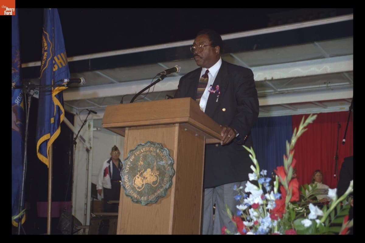 Rev. Bill McCullum Speaking at the "Peace and Unity" Candlelight Vigil at Henry Ford Museum, September 19, 2001