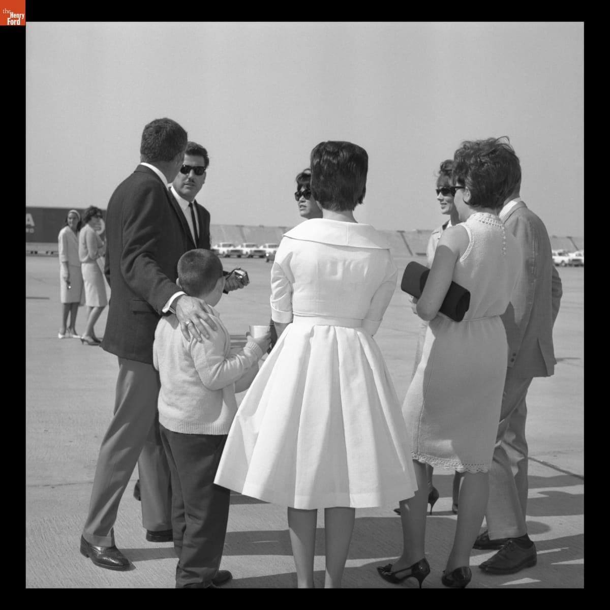 Carroll Shelby with Guests at Shelby-American Production Facility, Los Angeles, California, June 1965