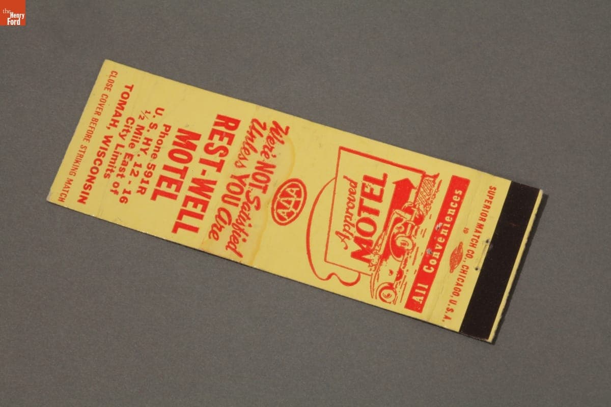 Rest-Well Motel Matchbook, 1945-1960