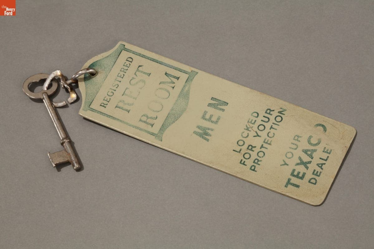 Texaco Station Men's Rest Room Key, circa 1938