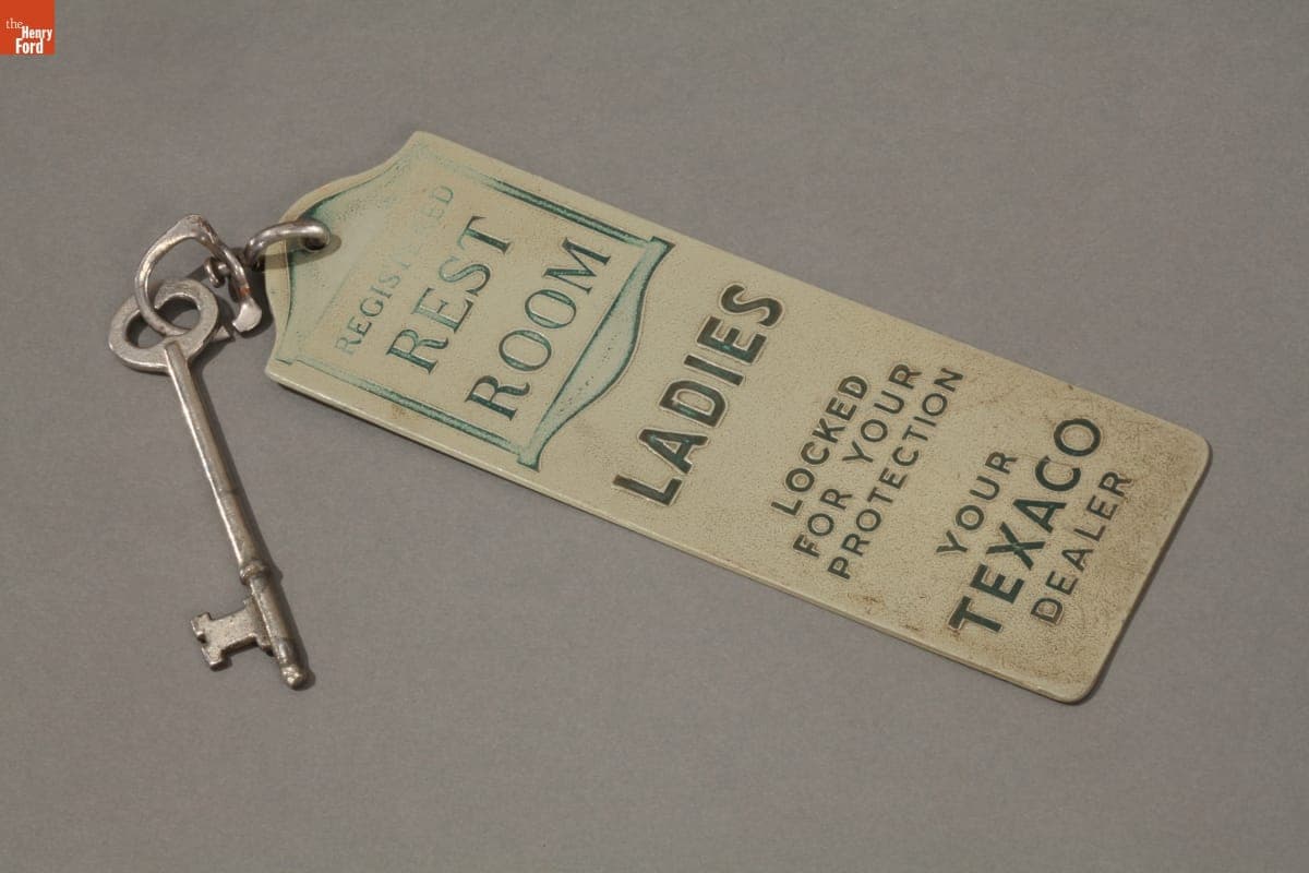 Texaco Station Ladies' Rest Room Key, circa 1938