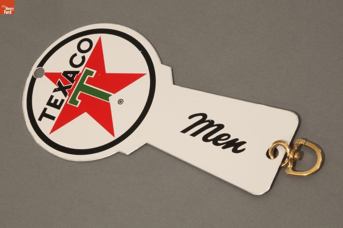 Texaco Station Restroom Key Fob, 1950-1965