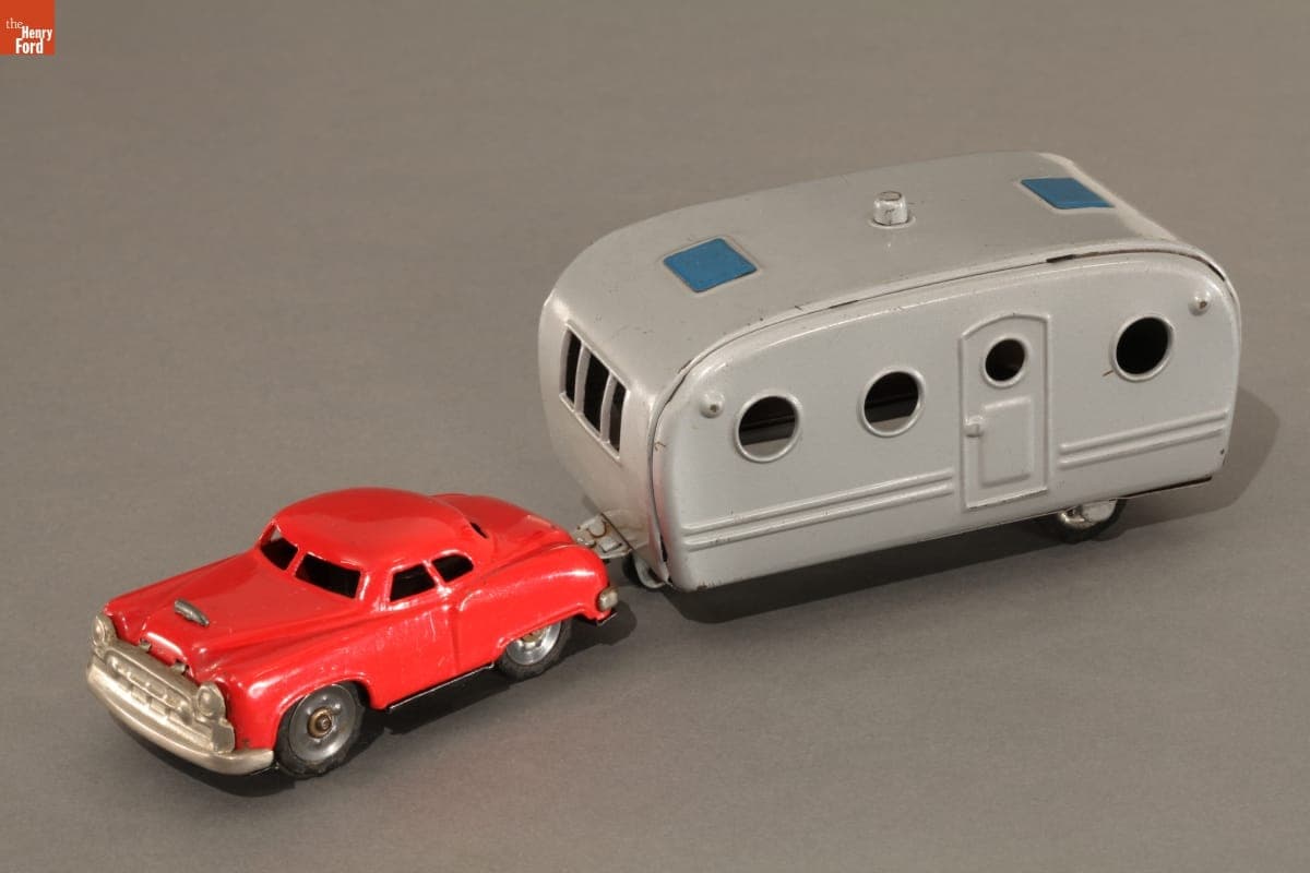 Toy Car and Camping Trailer, 1954-1955