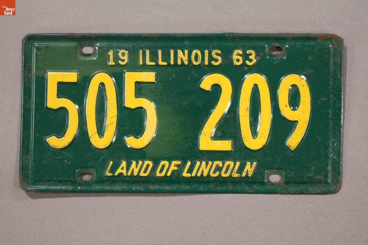 Illinois License Plate, 1963