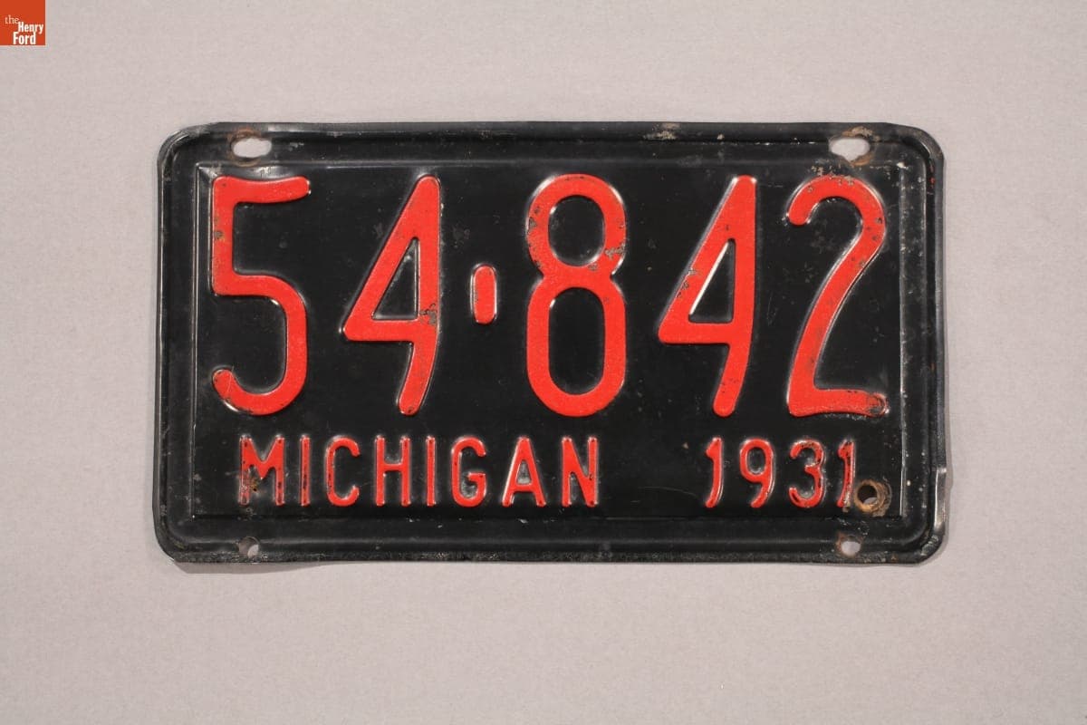 Pair of Michigan License Plates, 1931
